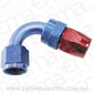 Aeroflow 200 & 250 series braided hose Alloy 120 Deg End -3AN Blue Full Swivel Suit PTFE Aeroflow Performance Products AF204-03D