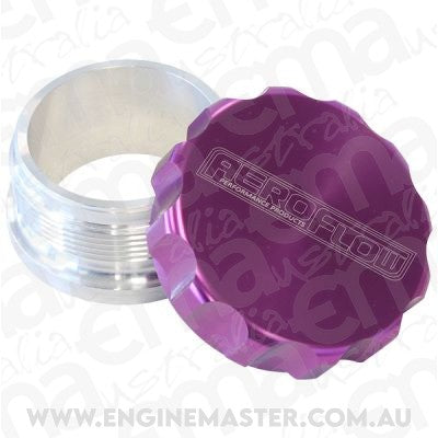 Aeroflow AF460-16PUR 1" Alum Weld Bung & Cap Purple Finish