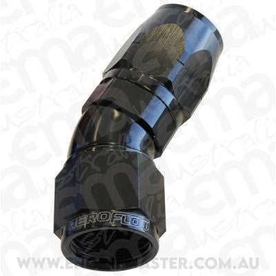 Aeroflow Performance Products AF557-16BLK Alloy 30 Deg Hose End -16AN Black Cutter Style Full Flow
