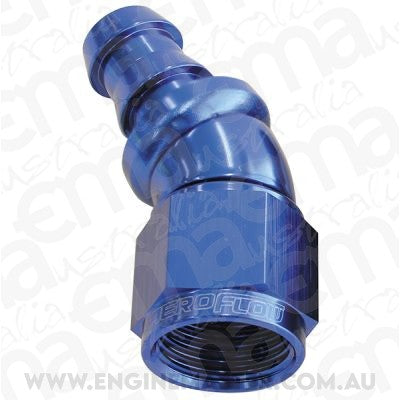 Aeroflow 400 series hose 8AN 30 Deg Full Flow Push Locblue Full Flow Push Lock Aeroflow Performance Products AF517-08