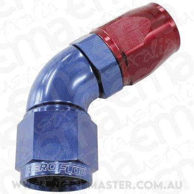 Aeroflow AF578-03D 60 Deg -3AN Full Flow Teflon Hose End Blue 1 Piece Fullflow
