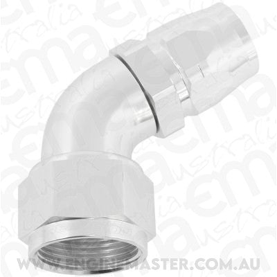 Aeroflow AF558-12-16S Alloy 60 Deg Hose End -12 Hoseto -16 Reducer Hose End Silver