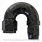 Aeroflow AF556-12-16BLK Stepped 180 Deg Hoseend 12 Hosto -16AN Reducer Hose End Blac