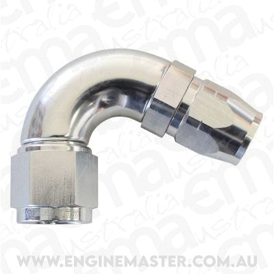Aeroflow AF554-16-12S Stepped 120 Deg Hoseend 12 Hosto -12AN Expander Hos End Silv