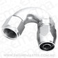 Aeroflow AF555-06S Alloy 150 Deg Hose End -6AN Silver Cutter Style Full Flow