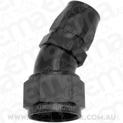 Aeroflow AF557-12-16BLK Alloy 30 Deg Hose End -12 Hoseto -16AN Reducer Hose End Blac
