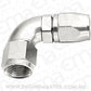 Aeroflow AF553-10S Alloy 90 Deg Hose End -10AN Silver Cutter Style Ful Swivel