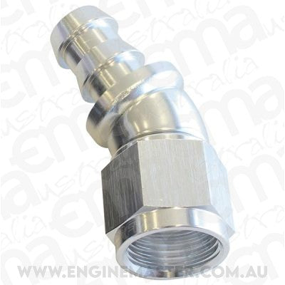Aeroflow AF517-12S -12AN 30 Deg Full Flow Push Losilver Full Flow Push Lock