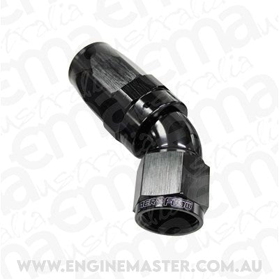 Aeroflow Performance Products AF152-16BLK 45 Deg Hose End -16AN Black Full Flow Taper Style