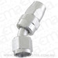 Aeroflow AF207-08DS Alloy 30 Deg Hose End -8AN Silver Swivel Nut Suit Teflon