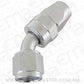 Aeroflow AF202-08DS Alloy 45 Deg Hose End -8AN Silver Full Swivel Suit PTFE