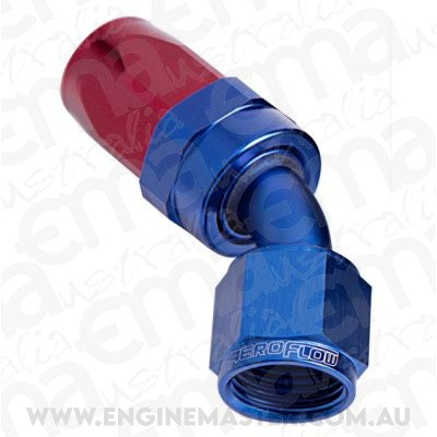 Aeroflow Performance Products AF102-20 20AN Taper Series 45 Degree Hose End Blue