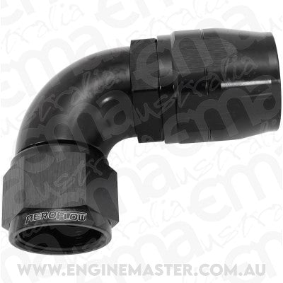 Aeroflow AF553-16-12BLK Stepped 90 Deg Female -12 Hoseto -16AN Expander Hose End Bla