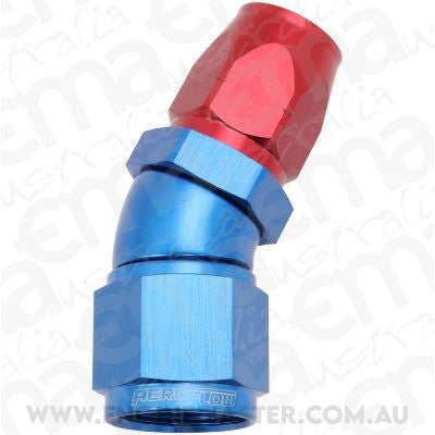 Aeroflow AF557-08-10 Alloy 30 Deg Hose End -8 Hose to -10AN Reducer Hose End Blue