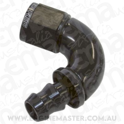 Aeroflow AF514-04BLK -4AN 120 Deg Full Flow Push Loblack Full Flow Push Lock