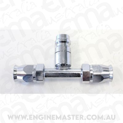 Aeroflow AFFCEL-06B -6 Airconditioning Fitting Inline Charge Port Straight