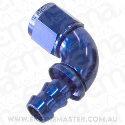 Aeroflow 400 series hose 4AN 90 Deg Full Flow Push Locblue Full Flow Push Lock Aeroflow Performance Products AF513-04