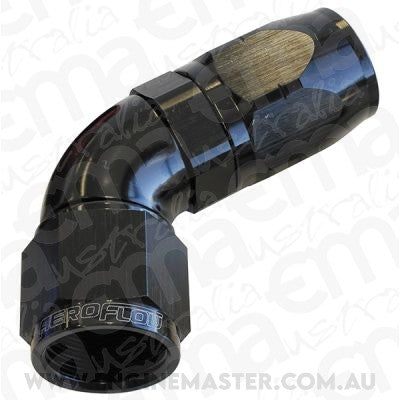 Aeroflow 100 & 450 series braided hose Alloy 60 Deg End -16AN Black Cutter Style Full Flow Aeroflow Performance Products AF558-16BLK