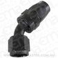 Aeroflow 200 & 250 series braided hose Alloy 45 Deg End -10AN Black Full Swivel Suit PTFE Aeroflow Performance Products AF202-10DBLK