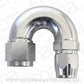 Aeroflow AF556-08-10S Stepped 180 Deg Hoseend -8 Hosto -10AN Reducer Hose End Silv
