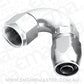 Aeroflow 100 & 450 series braided hose Alloy 120 Deg End -8AN Silver Cutter Style Full Flow Aeroflow Performance Products AF554-08S