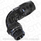 Aeroflow 100 & 450 series braided hose Male End -10ORB To-12 Hosefull Flow Billet 90 Deg Black Aeroflow Performance Products AF549-12-10BLK
