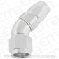 Aeroflow Performance Products AF552-06-08S Stepped 45 Deg Hoseend -6 Hoseto -8AN Reducer Hose End Silve