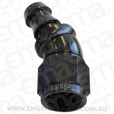 Aeroflow 400 series hose 10AN 30 Deg Full Flow Push Loblack Full Flow Push Lock Aeroflow Performance Products AF517-10BLK