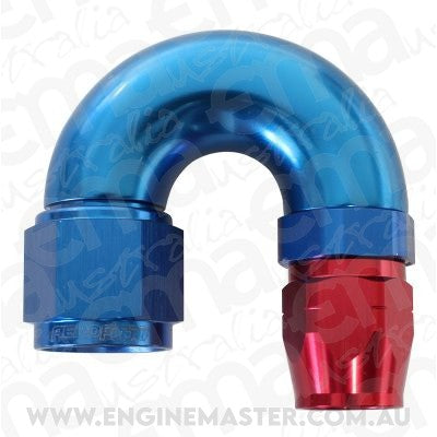 Aeroflow AF556-12-10 Stepped 180 Deg Hoseend 12 Hosto -10AN Reducer Hose End Blue