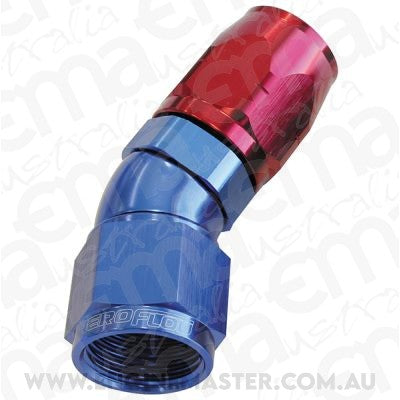 Aeroflow 100 & 450 series braided hose Alloy 30 Deg End -6AN Blue Cutter Style Full Flow Aeroflow Performance Products AF557-06