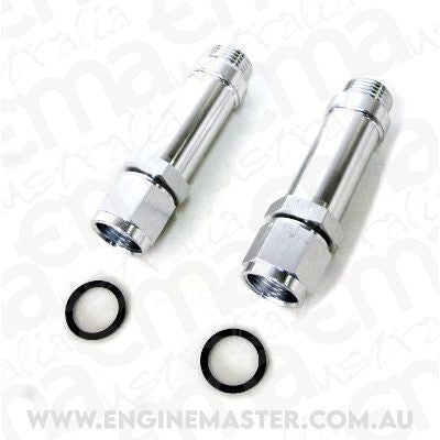 Aeroflow AF165-08-1S -8AN Female to Holley Ultra Hpsilver Swivel Nut (Pair) -8ORB