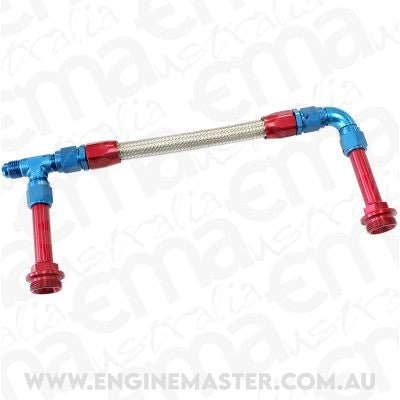 Aeroflow AF160-06-2 Holley Dual Inlet Rail -6AN Blue Suit 2x Metering Blocks