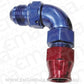 Aeroflow Performance Products AF137-04 1/4" Tube 90 Deg Male -4AN Blue Swivel Nut with Olive