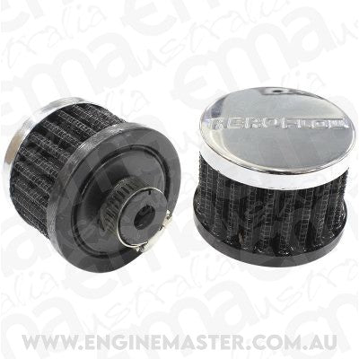 Aeroflow AF2871-1320 3/8" Universal Clamp On Filter 2" O.D 1-1/2" H Chrome Top
