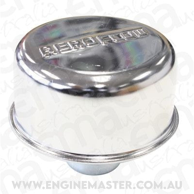 Aeroflow Performance Products AF1821-7000 Chrome Valve Cover Breather Push In Style No Spout W/Logo