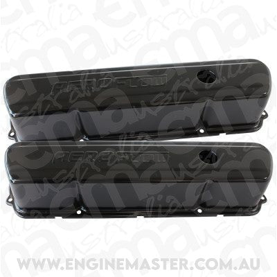 Holden V8 253-308ci V8 253-308 Valve Cover Black with Aeroflow Logo Aeroflow Performance Products AF1822-5004