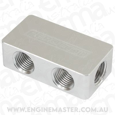 Aeroflow AF456-02-04S Compact Distribution Block 2 In 4 Out All Port S 1/8" NPT