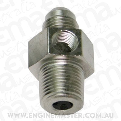 Aeroflow AF139-08-06S Male 3/8"NPT to -8AN 1/8" Port Silver 3/8" to -8AN 1/8" Port