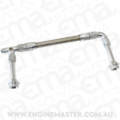 Aeroflow AF160-06-2S Holley Dual Inlet Rail -6AN Sliver Suit 2x Metering Blocks