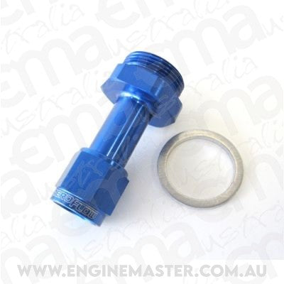 Aeroflow AF160-06-1 -6AN Holley Carb Inlet 4150 Blue Swivel Nut (Pair)