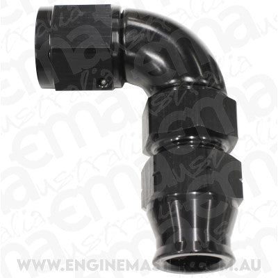 Aeroflow Performance Products AF139-10BLK 5/8" Tube 90 Deg Female -10AN Black Swivel Nut with Olive