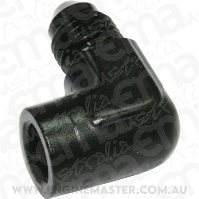 Aeroflow AF373-04BLK 90 Deg Adaptor 1/8 NPT to -4 Black
