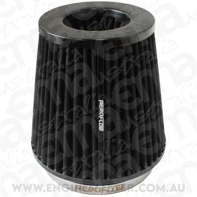 Aeroflow AF2711-2800 5" Clamp-On Inv Tapered Filter4.5 / 6.5 O.D, 6" H Black