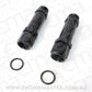 Aeroflow AF165-08-1BLK -8AN Female to Holley Ultra Hpblack Swivel Nut (Pair) -8ORB