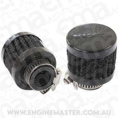 Aeroflow AF2271-2480 9/16" Universal Clamp On Filter 1-3/8" O.D 1-1/8" H Black Top