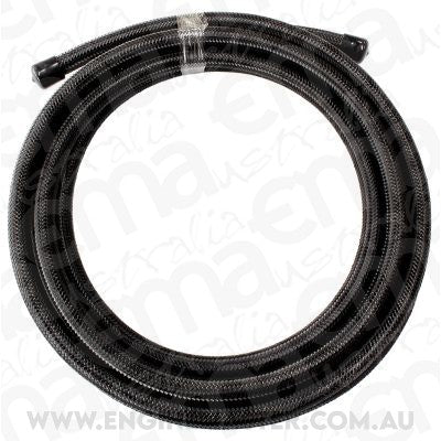 Aeroflow AF200-16-30MBLK SS PTFE Braided Hose -16AN 30M Black Stainless