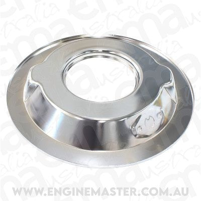 Single 2-3-4barrel, 5-1/8 in. neck 14" Air Cleaner Base Only Recessed 1-1/8" (28mm Chrome Aeroflow Performance Products AF2851-1411