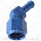 Aeroflow AF412-08-06 Female -8AN 45Deg to 3/8" Barb Blue Swivel Nut