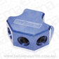 Aeroflow AF454-10-08 Y Block 4 Port Distribution Blue 3x -8ORB 1x -10ORB Inlet