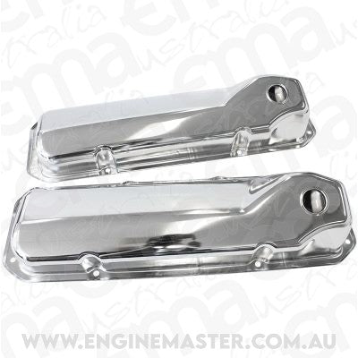 Ford Cleveland 302-351 C.I.D 302-351C SBF Valve Cover Chrome without Logo Aeroflow Performance Products AF1821-5051